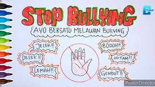 DRAWING A SIMPLE STOP BULLYING POSTER || STOP BULLYING POSTER