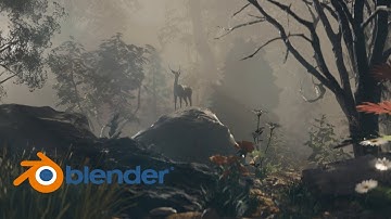 Beautiful Forest Scene made by using Blender/Eevee render/ Mallu Effects