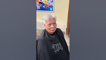 Lâu lắm mới cắt tóc cho Cụ #hairstyle #haircut #barbershop