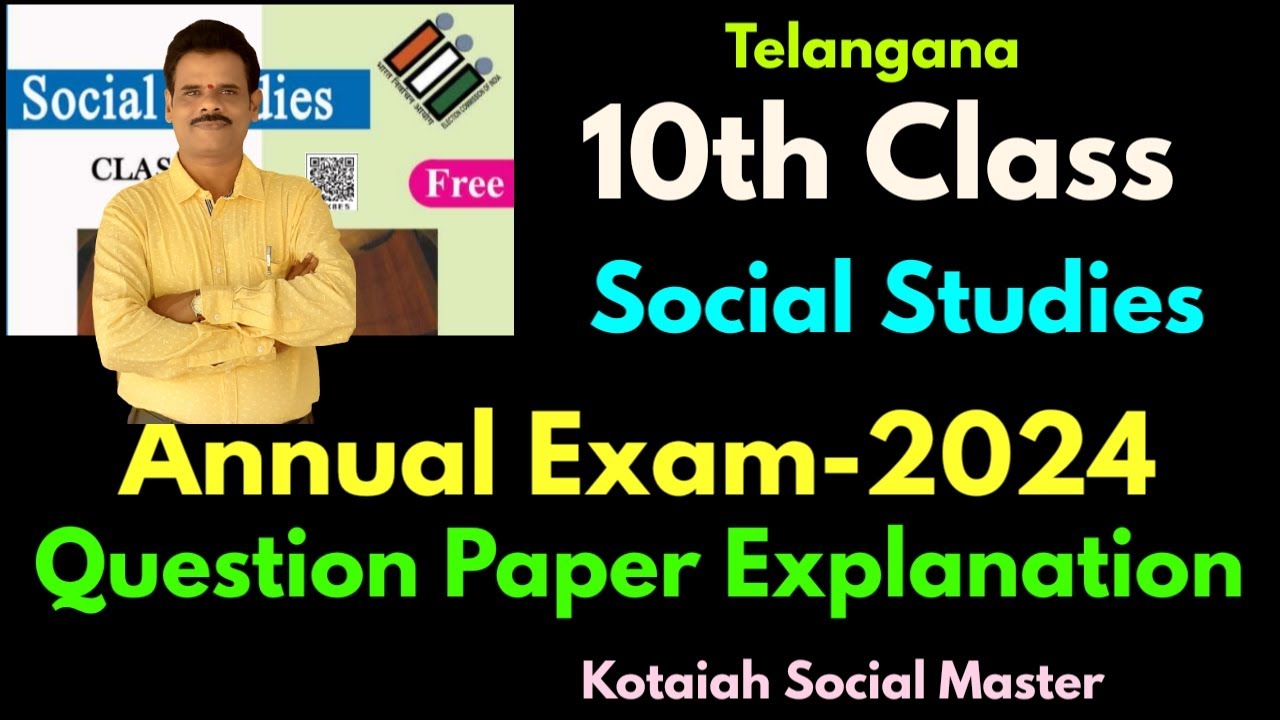 10th Class | Social Studies | Annual Exam-2024 | Question Paper ...