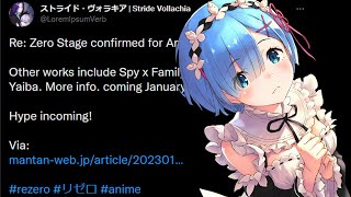 Re Zero Season 3 Announcement Incoming? Anime Japan 2023 Re Zero Stage  Confirmed - BiliBili