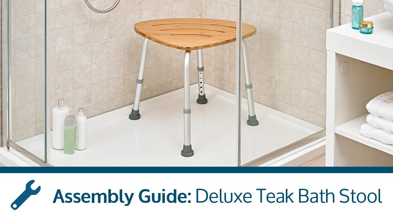 Deluxe Teak Bath Stool CareCo Assembly Guide YouTube