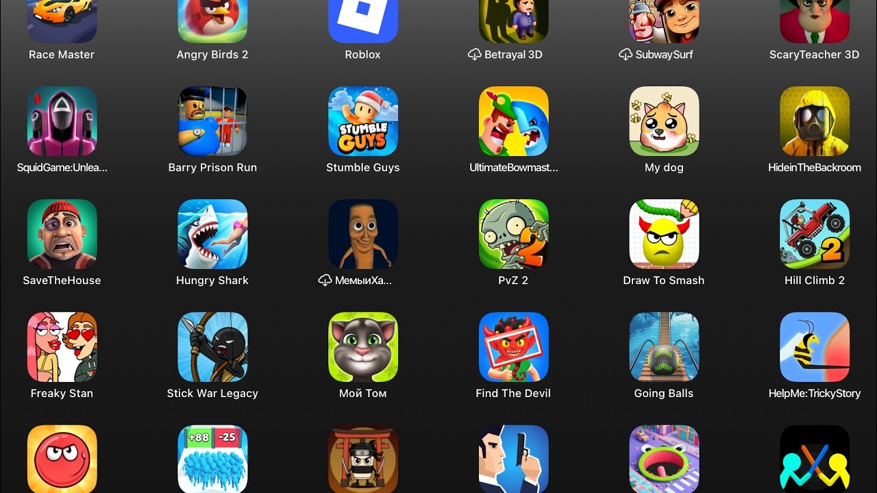 Roblox,Grimace Monster Scary Survival, Scary Teacher 3D ,Poppy Playtime 4,Stumble Guys,Temple Run 2