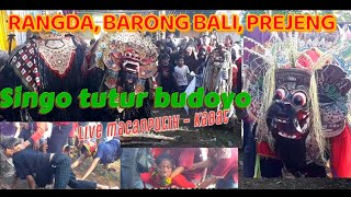 Barong Prejeng, Barong Bali & Rangda Singo Tutur Budoyo Live Macanputih Part 3 Kabat -Banyuwangi