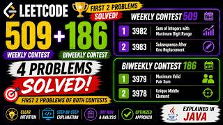 LeetCode Contest Solutions | Weekly 509 + Biweekly 186 (Java)