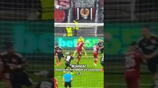 Konate Heading Goal Against Eintracht Frankfurt Vs Liverpool