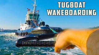 IS IT POSSIBLE TO WAKEBOARD BEHIND A 3600HP TUGBOAT?