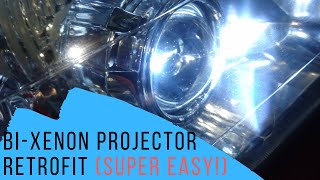 Retrofit Projector BiXenon Headlights DIY! EASY!