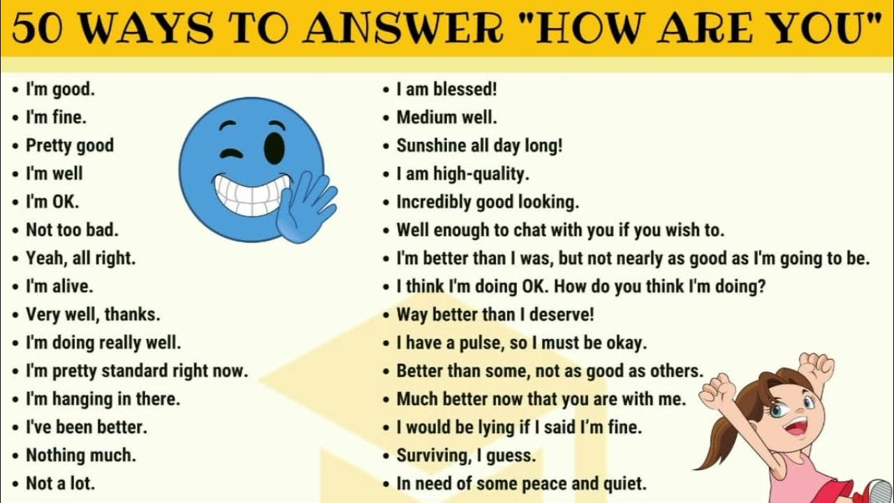 Чем можно заменить как дела How are you?! Неше турлi жауап беру 