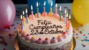 Feliz Cumpleaños 23 de Octubre - Canción alegre de cumpleaños para 23 Octubre ¡Celebra con música!