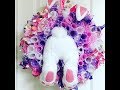 How to make a Easter Bunny Wreath curly method deco mesh wreath