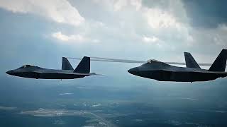 F22 Raptor (200$ Million) TakeOff and Landing on the runway   US Air Force