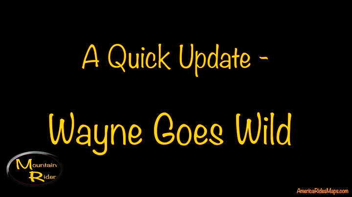 A Quick Update -  Wayne Makes his final Preparatio...