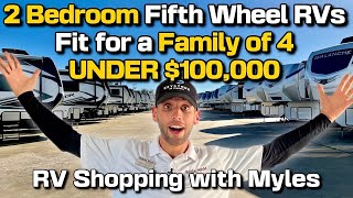 Finding a Bunkhouse Fifth Wheel for a Family of 4 Under $100,000!  RV SHOPPING WITH MYLES JAN 2023