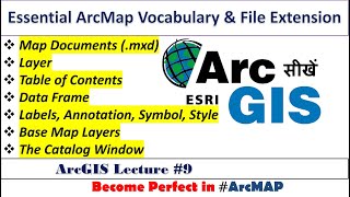 ArcGIS Tutorial 9: Essential ArcMap Vocabulary & File extensions