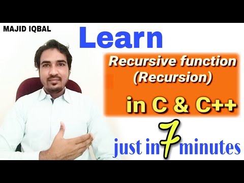 Recursive function | C & C++ | Recursion | Function: Part-2 | MAJID IQBAL | MajiTech