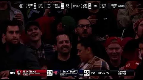 Indiana Cheerleader Saves The Day | 2022 NCAA Tournament Round of 64 | Indiana vs Saint Mary’s