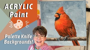 QUICK CARDINAL PAINTING! Time Lapse! By: Annie Troe