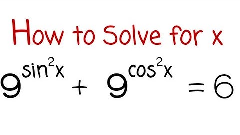 Olympiad Maths| How to solve exponential and trigonometric equation