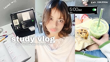 woke up at 5 AM to Study📚Aesthetic Productive Day Vlog🍵