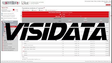 VisiData - popolazione residente ISTAT 2019