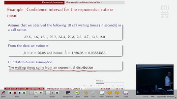 Lec 7D: Bootstrapintro, confidence interval for a one-sample mean by parametric bootstrap with examp