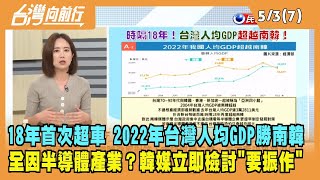 2023.05.03【台灣向前行 Part7】18年首次超車！2022年台灣人均GDP勝南韓！全因半導體產業？韓媒立即檢討\\
