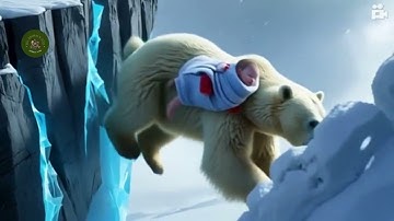 A Polar Bear Cub Rescued from Deadly Shark Attack—Unbelievable Footage #polarbear #rescue #animals