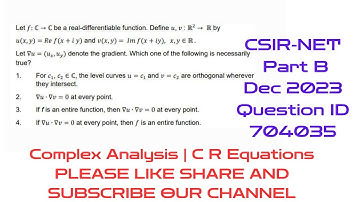 CSIR NET MATHEMATICAL SCIENCE DECEMBER 2023 PAPER SOLUTION | QUESTION ID 704035 | @MathsLover2023