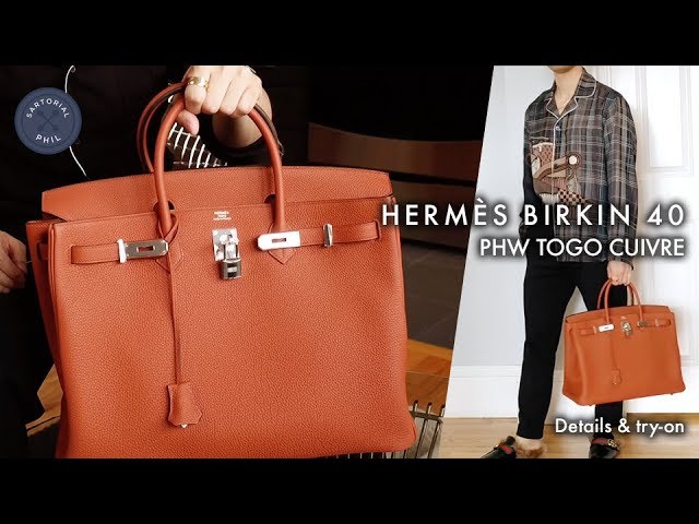 Hermes Birkin Cargo Hac Birkin 40 Bag Black Evercalf Leather / Toile H Ecru  Noir • MIGHTYCHIC • 