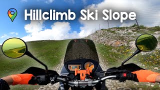 Solo ascending SKI SLOPE 28% hill | KTM 990 Adventure [Raw Sound]