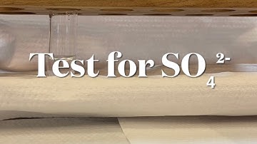 Qualitative Analysis (QA) - Test for Anion [Sulfate, SO₄²⁻]
