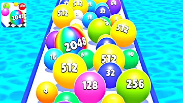 Ball Run 2048 Merge Race Run 3D ! All Levels Gameplay (140-147) android, ios