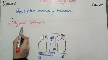 Mass Measuring Instrument class 9/Physical Balance/ lever Balance/electronic Balance