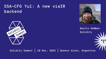 SSA CFG Yul  A new viaIR backend - Moritz Hoffman