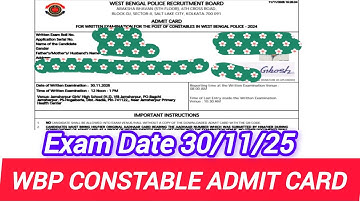 🔥 WBP Constable Admit Card 2025 Out | How to Download WBP Admit Card Step by Step | WBP CONSTABLE