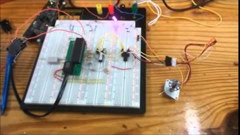PIC16F877 connected to Stepper Motor with Limit Switch
