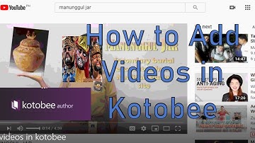 How to Add Videos to Kotobee Author - a video training lesson part 5