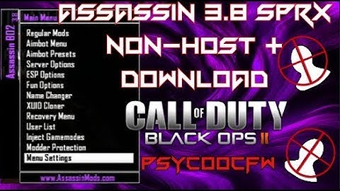 🔵[Bo2] Assassin 3.8 Sprx Non-Host Menu (Spoof IP and more) + Download
