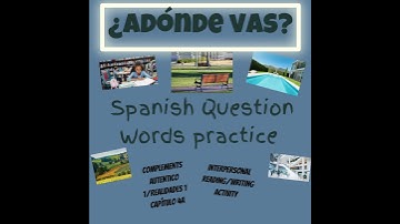 Thumbnail of ¿Adónde vas Question Words Practice