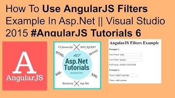 How to use angularjs filters example in asp.net || visual studio 2015 #angularjs tutorials 6