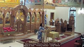 March 23 Lenten Retreat - "Thinking Orthodox" Featuring Presbytera Dr. Eugenia Constantinou