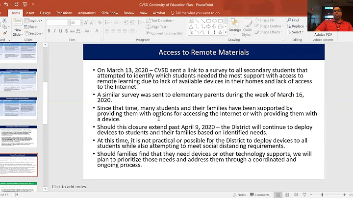 Dr. Christopher Continuity of Education Update for CVSD Families 3 30 20.