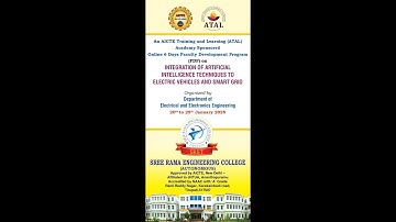 ATAL FDP on INTEGRATION OF ARTIFICIAL INTELLIGENCE TECHNIQUES TO ELECTRIC VEHICLES AND SMART GRID