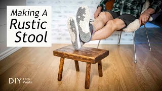 Making a Rustic Stool I DIY I 4K