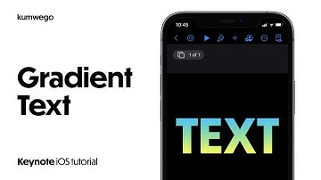 How to create gradient Text in Keynote (iOS)
