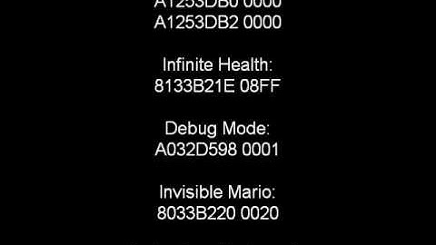 Super Mario 64 Cheats Part 2