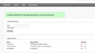 Telligent Analytics 3.0: Creating and modifying roles