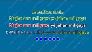 Yunhi Chalte Chalte Rahon -Sample Karaoke With Lyrics Mehdi Han & Mehnaz 05 00