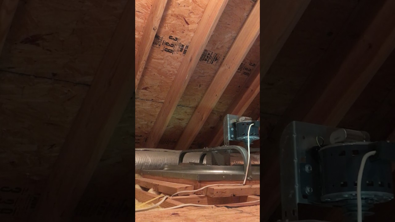 Whole House Fan On High With Belt Disconnected - YouTube